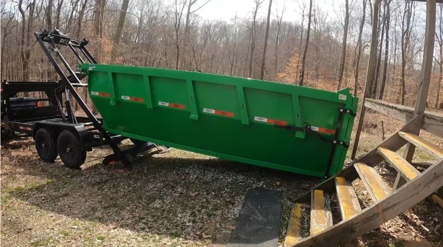 20 yard dumpster dimensions and ground footprint to help plan placement at your job site or driveway